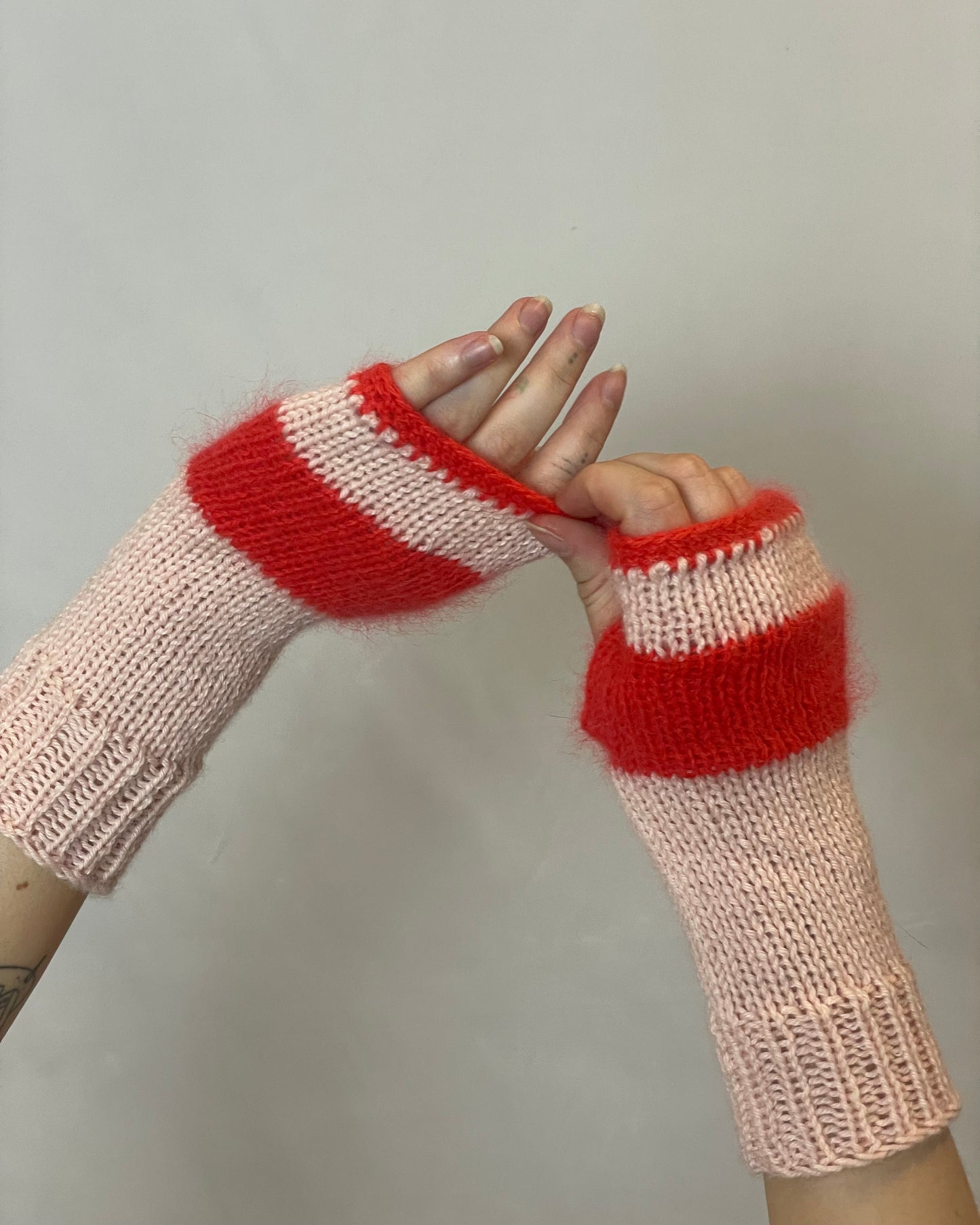 Fingerless Gloves - Pink